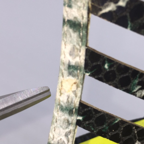 Qupid Women’s Platform Green Faux Snakeskin 5.5 in High Heels Size 9 - Picture 12 of 16